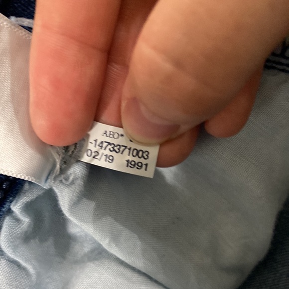 American Eagle distressed exposed zipper super hi-rise jegging crop jeans sz 4 - Picture 12 of 12